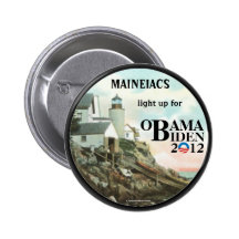 Maine Maineiacs para el perno político de OBAMA BI Pin