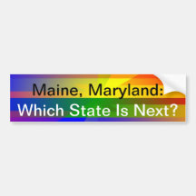 "Maine, Maryland:  ¿Qué estado es siguiente? " Etiqueta De Parachoque