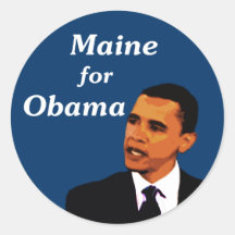 Maine para el pegatina de Obama