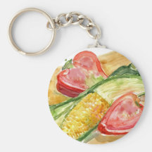 Maiz - maíz - coma sus Veggies Llavero Personalizado