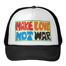 make love not war Hippie Spruch Retromützen