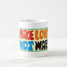 make love not war Hippie Spruch Teetassen