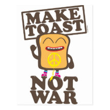 Make Toast not War Postkarten