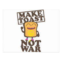 Make Toast not War Postkarten