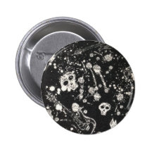 Mal - cráneos y guitarras en negro pins
