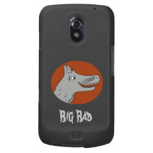 MALA capa con capucha GRANDE del rojo del guión de Galaxy Nexus Fundas