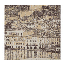 Malcesine, inspirado por Gustavo Klimt Impresion De Lienzo