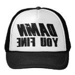 Maldígale las palabras invertidas finas del espejo gorro
