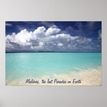Maldivas el paraíso pasado en el poster de la tier