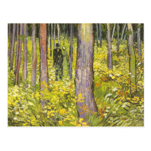 Maleza de Van Gogh, dos figuras (F773) bella arte Tarjeta Postal