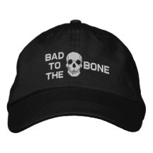 Malo al gorra bordado cráneo del hueso gorro bordado