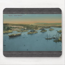 Malta - puerto magnífico, vintage alfombrillas de raton 