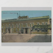 Malta - Royal Palace, vintage Tarjetas Publicitarias