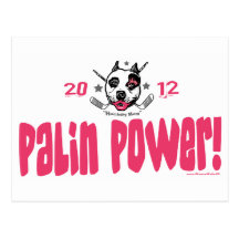 Mamá 2012 del hockey del poder de Palin Tarjetas Postales