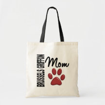 Mamá 2 de Bruselas Griffon Bolsa Lienzo