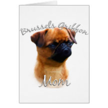 Mamá 2 de Bruselas Griffon Felicitación
