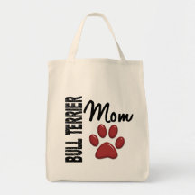 Mamá 2 de bull terrier bolsa de mano