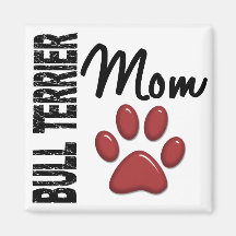 Mamá 2 de bull terrier iman para frigorífico