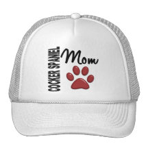 Mamá 2 de cocker spaniel gorro de camionero