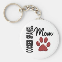 Mamá 2 de cocker spaniel llaveros personalizados