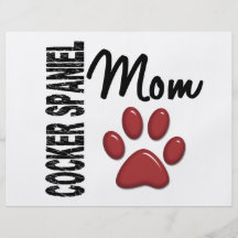 Mamá 2 de cocker spaniel tarjeta publicitaria