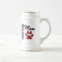 Mamá 2 de cocker spaniel taza de café