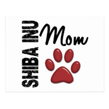 Mamá 2 de Shiba Inu Tarjeta Postal