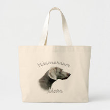 Mamá 2 de Weimaraner Bolsa Lienzo