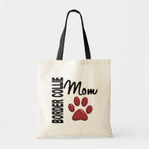 Mamá 2 del border collie bolsa de mano