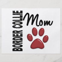 Mamá 2 del border collie tarjetas publicitarias