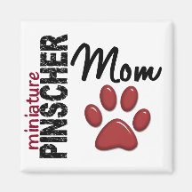 Mamá 2 del Pinscher miniatura Imanes Para Frigoríficos