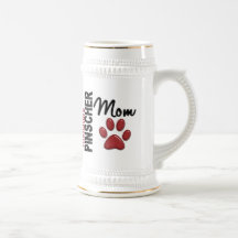 Mamá 2 del Pinscher miniatura Tazas De Café