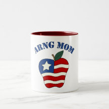 Mamá Apple patriótico de ARNG Taza