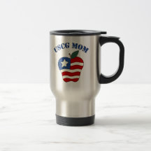 Mamá Apple patriótico de USCG Tazas