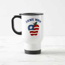 Mamá Apple patriótico del ejército Taza