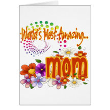 Mamá asombrosa floral felicitación