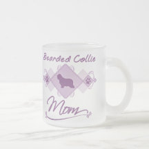 Mamá barbuda del collie taza
