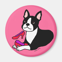 Mamá de Boston Terrier (regalos del día de madre) Iman De Nevera