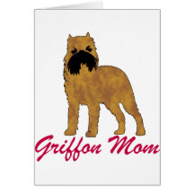 Mamá de Bruselas Griffon Felicitacion