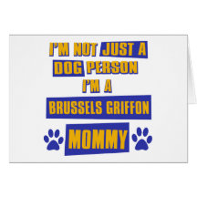 Mamá de Bruselas Griffon Tarjetón