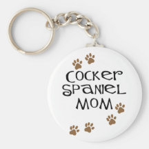Mamá de cocker spaniel para las mamáes del perro llavero personalizado
