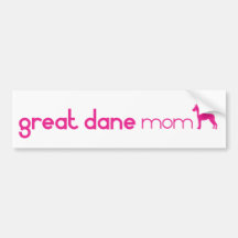 Mamá de great dane etiqueta de parachoque