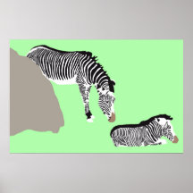 mamá de la cebra y poster del niño