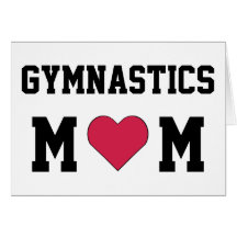 Mamá de la gimnasia tarjetón