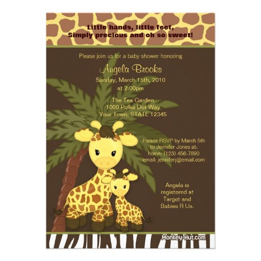 Mamá de la selva del safari de la invitación de la