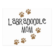 Mamá de Labradoodle Tarjeta Postal