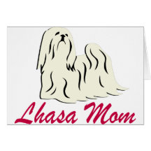 Mamá de Lasa Apso Tarjeta