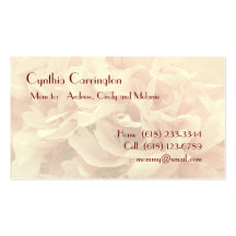 Mamá de los pétalos de la amapola plantillas de tarjetas de visita