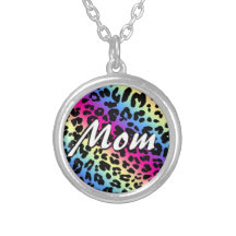 Mamá de neón del leopardo del arco iris grimpolas