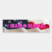 ¡Mamá de Obama! Pegatina para el parachoques Pegatina De Parachoque